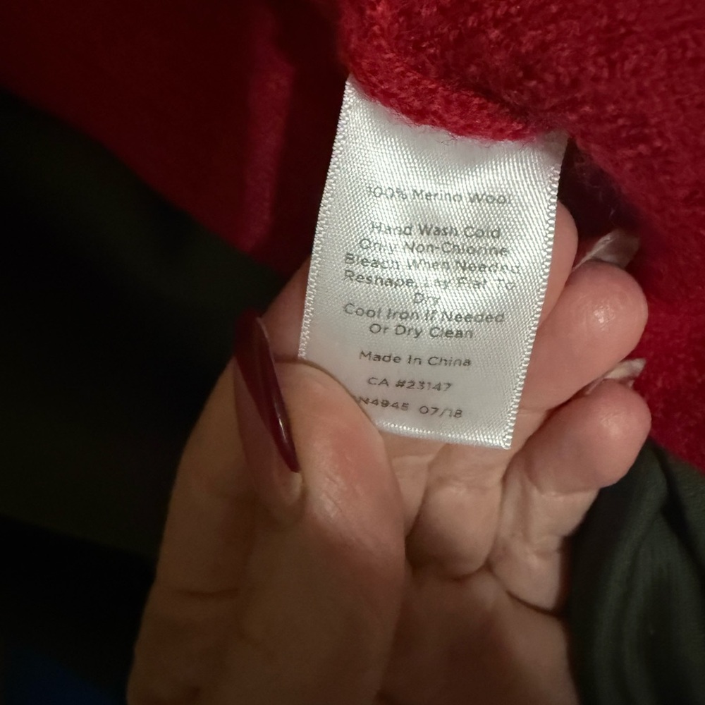 Talbots Red 100% Pure Merino Wool Size‎ XS See Photos - Picture 5 of 7